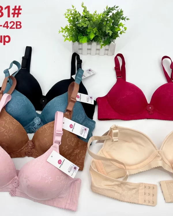 Wholesale padded 3-row hook bra model 881 B杯厚杯三排扣 from factory 278