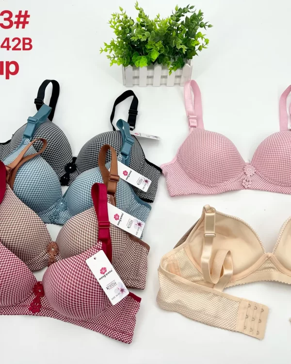 Wholesale padded 3-row hook bra model 883 B杯厚杯三排扣 from factory 278