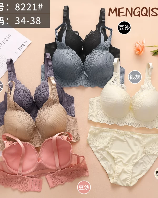 Wholesale Lace Trim Bra Set (8221) - China lingerie manufacturer & supplier