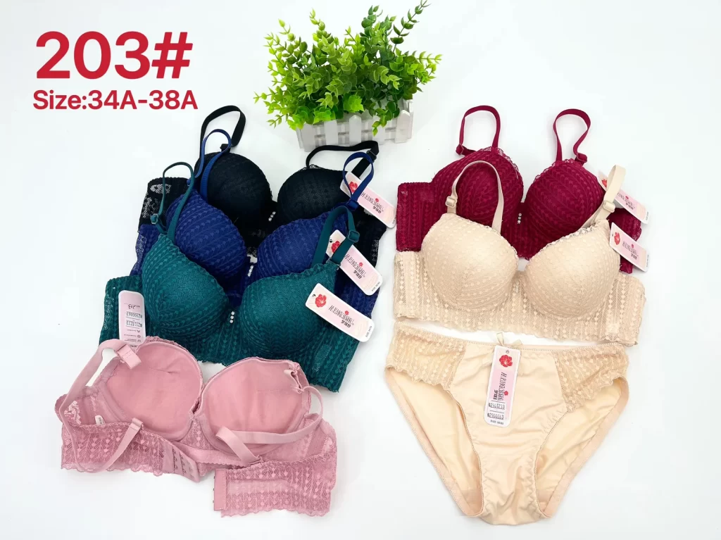 Wholesale Jacquard Bra Set A Cup (203) - China lingerie manufacturer & supplier