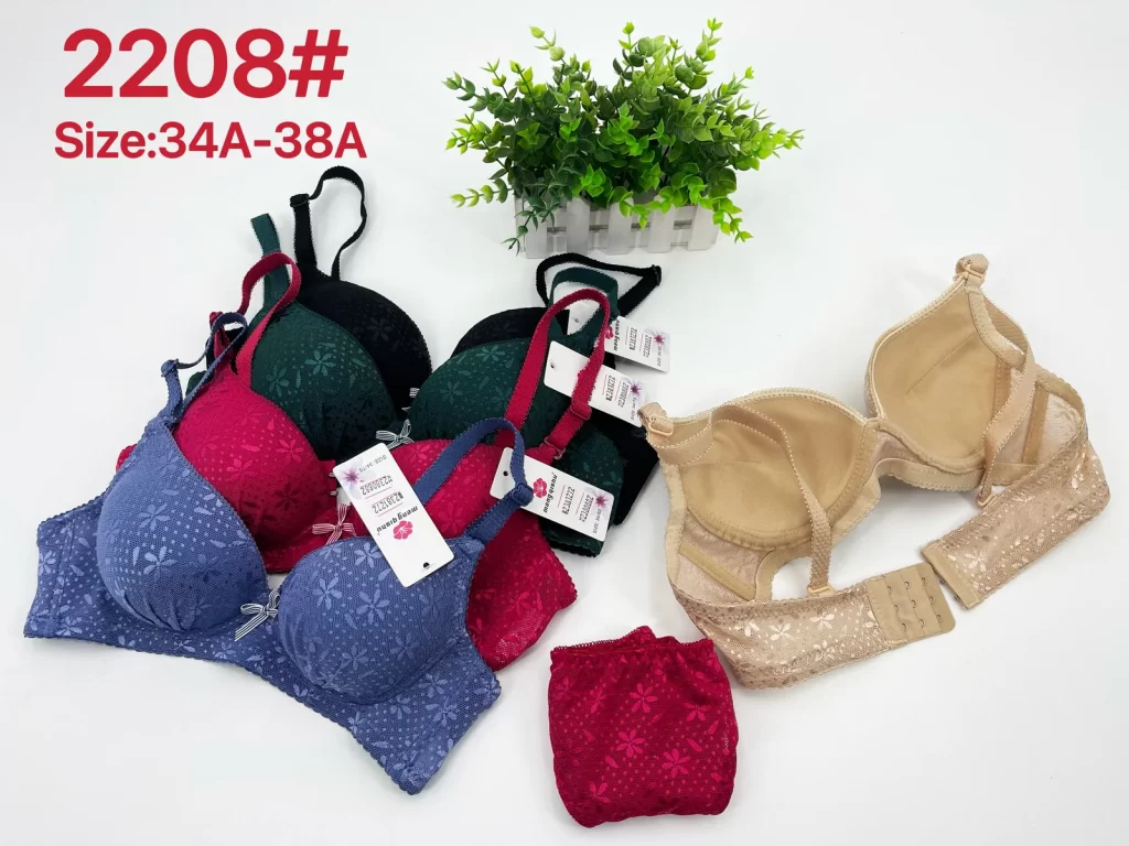 Wholesale Lace Trim Bra Set A Cup (2208) - China lingerie manufacturer & supplier