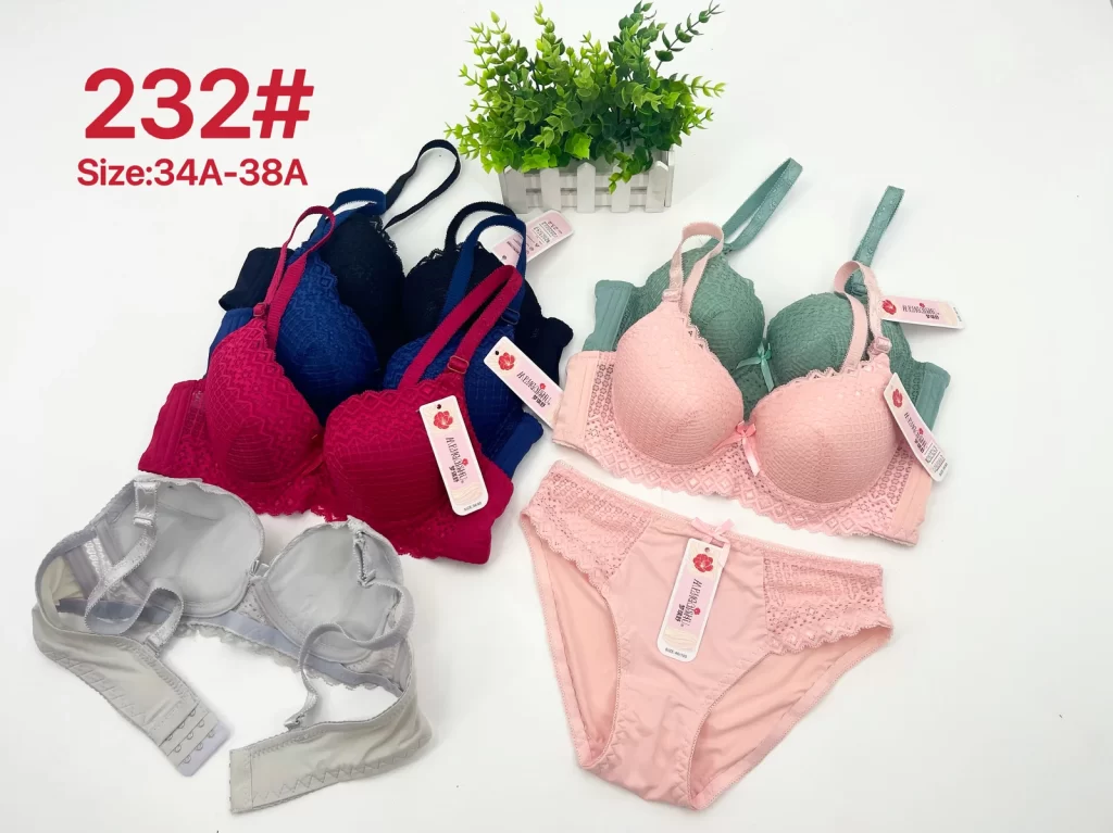 Wholesale Lace Trim Bra Set A Cup (232) - China lingerie manufacturer & supplier