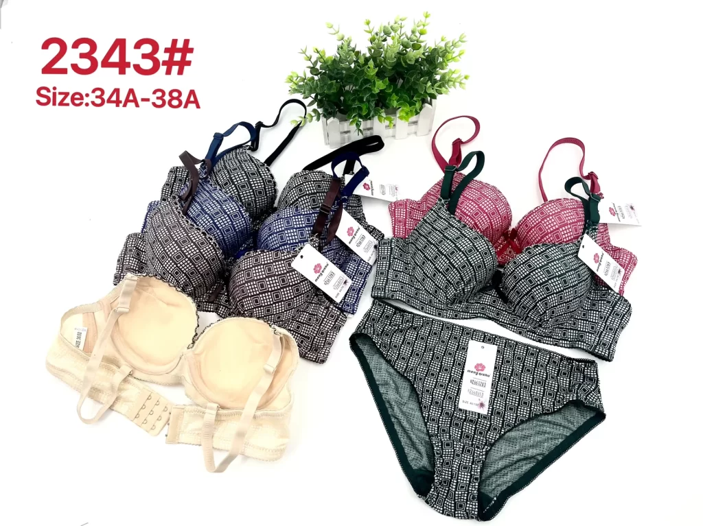 Wholesale Floral Print Bra Set A Cup (2343) - China lingerie manufacturer & supplier