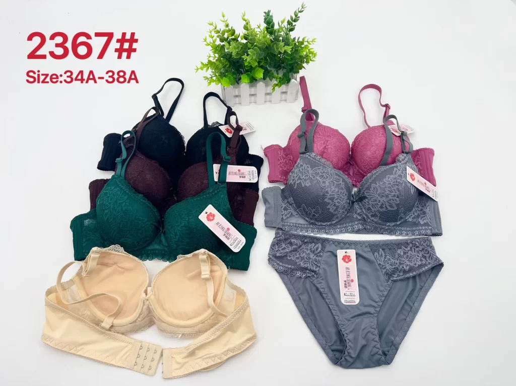 Wholesale Lace Trim Bra Set A Cup (2367) - China lingerie manufacturer & supplier