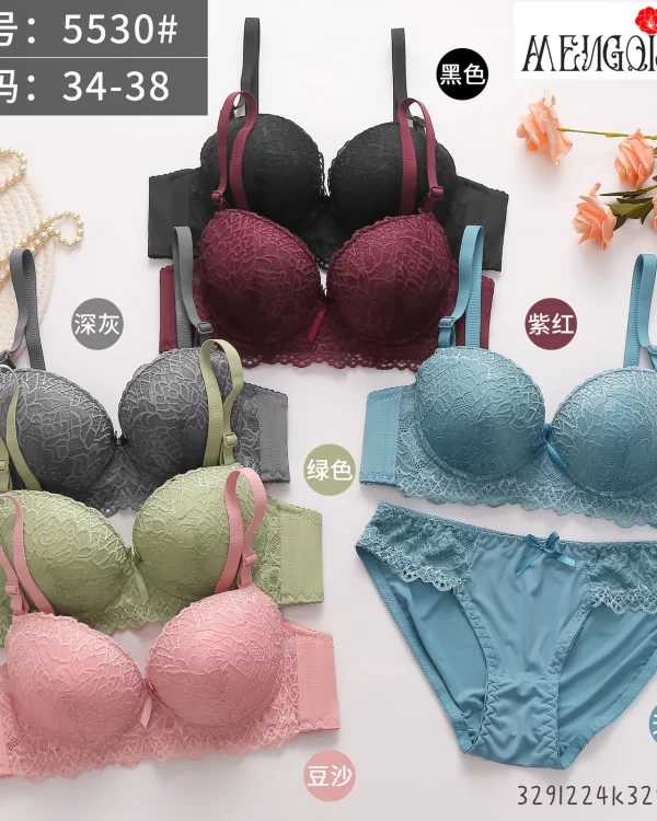 Wholesale Lace Trim Bra Set A Cup (5530) - China lingerie manufacturer & supplier
