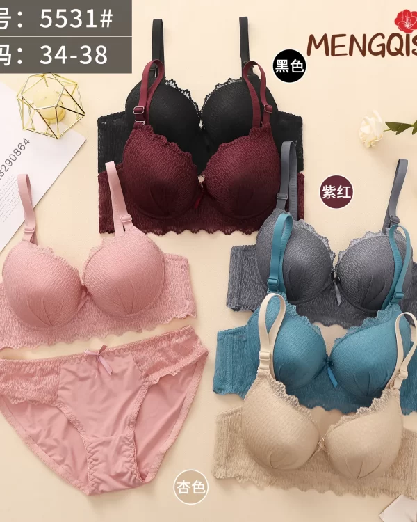 Wholesale Lace Trim Bra Set A Cup (5531) - China lingerie manufacturer & supplier