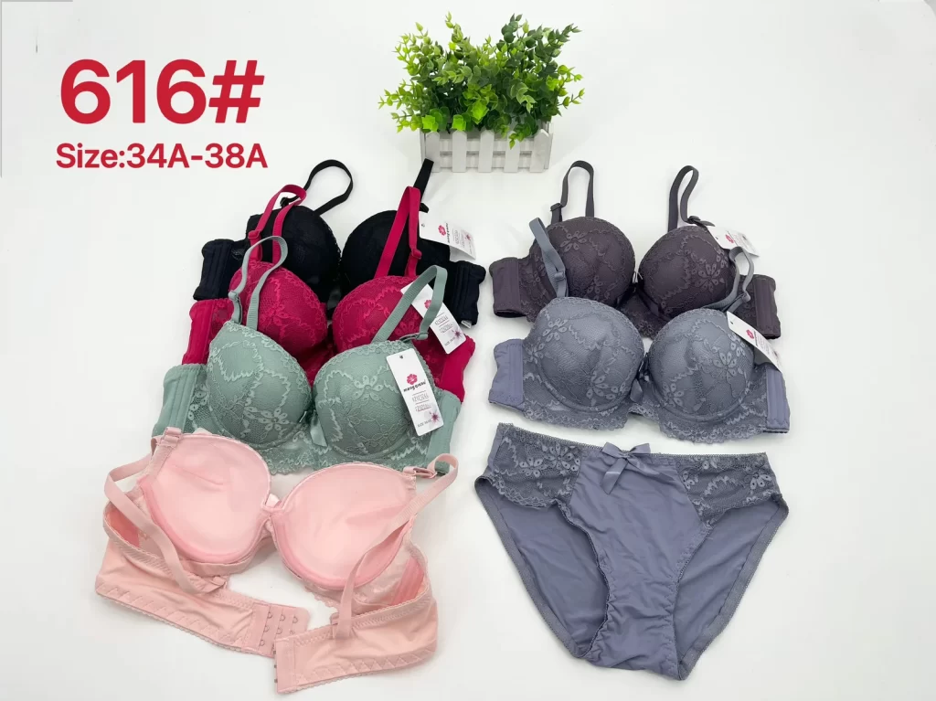 Wholesale Lace Trim Bra Set A Cup (616) - China lingerie manufacturer & supplier