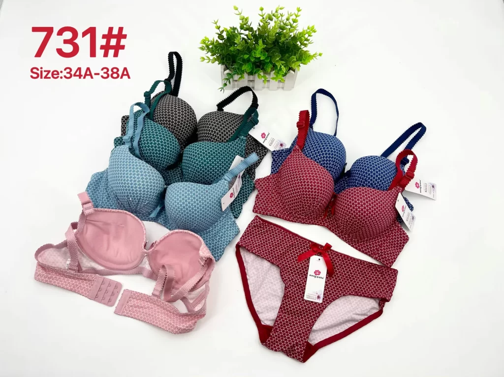 Wholesale Floral Print Bra Set A Cup (731) - China lingerie manufacturer & supplier