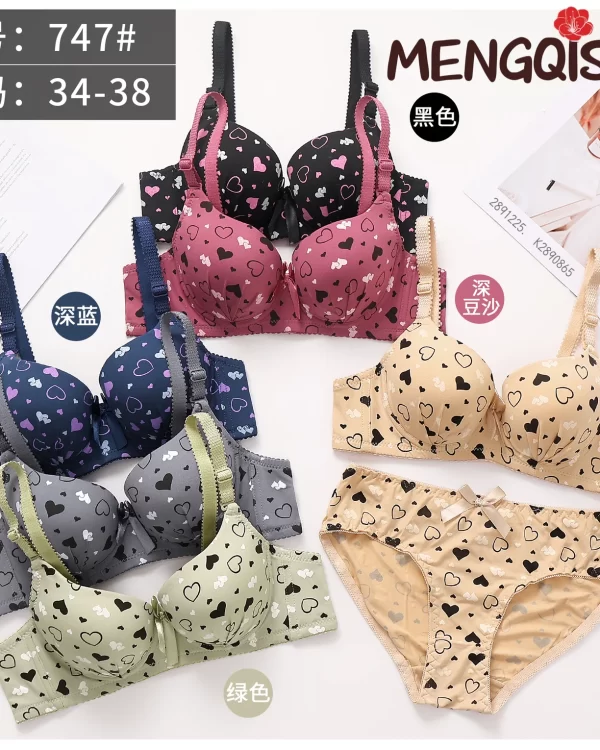 Wholesale Floral Print Bra Set A Cup (747) - China lingerie manufacturer & supplier