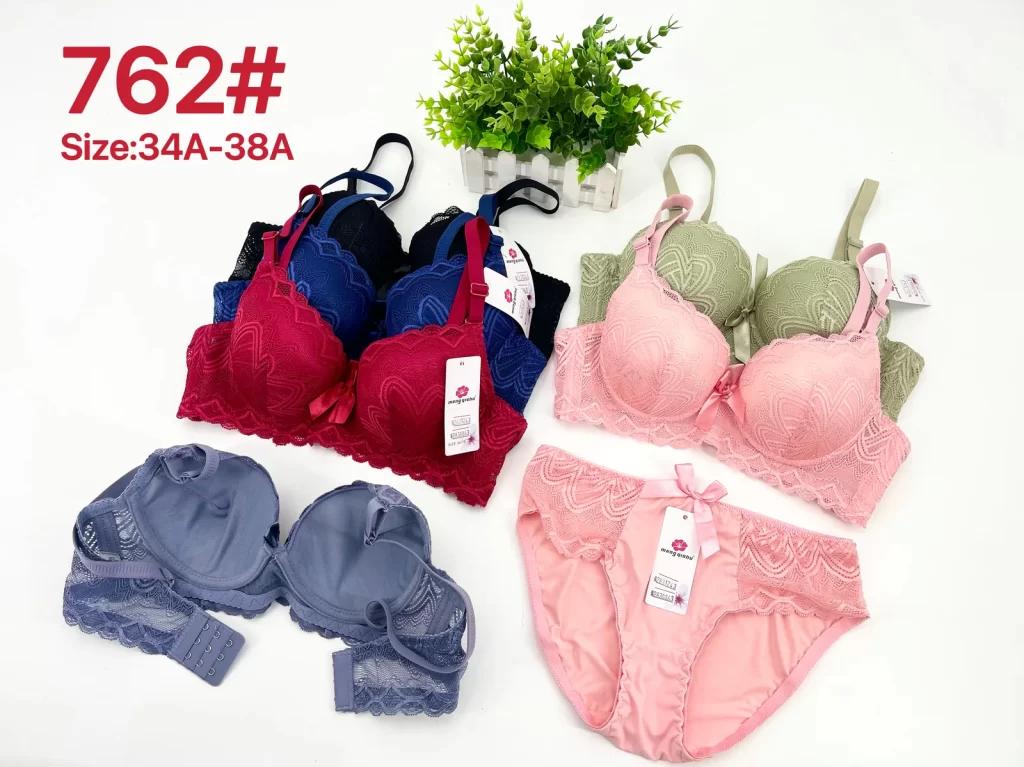 Wholesale Lace Trim Bra Set A Cup (762) - China lingerie manufacturer & supplier