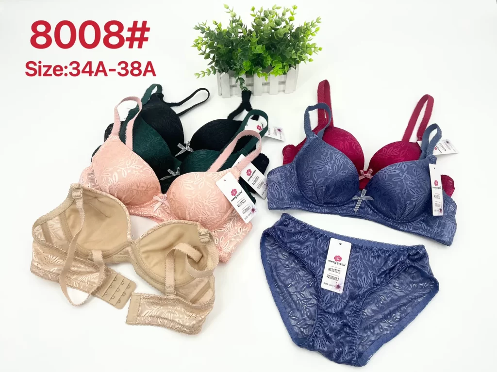 Wholesale Lace Trim Bra Set A Cup (8008) - China lingerie manufacturer & supplier