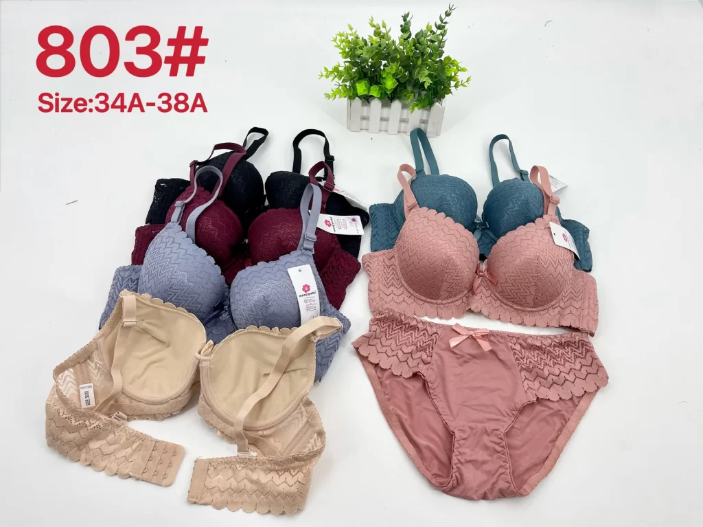 Wholesale Jacquard Bra Set A Cup (803) - China lingerie manufacturer & supplier