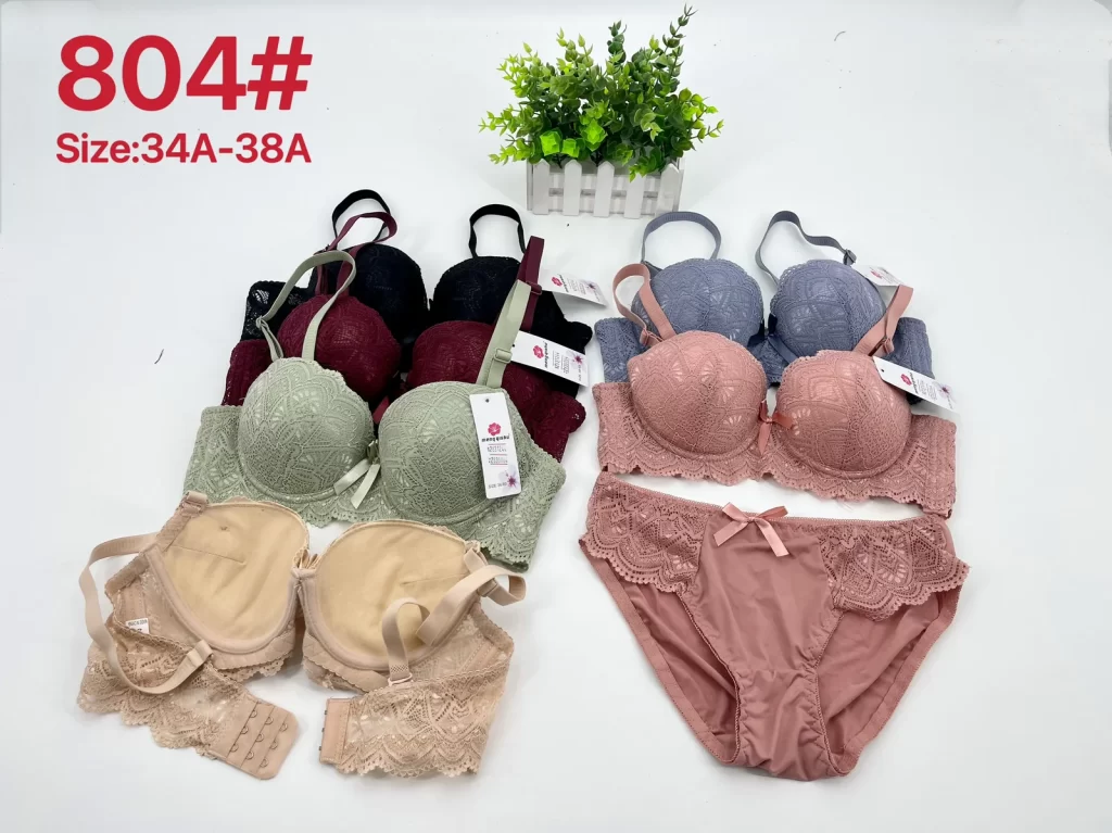 Wholesale Lace Trim Bra Set A Cup (804) - China lingerie manufacturer & supplier