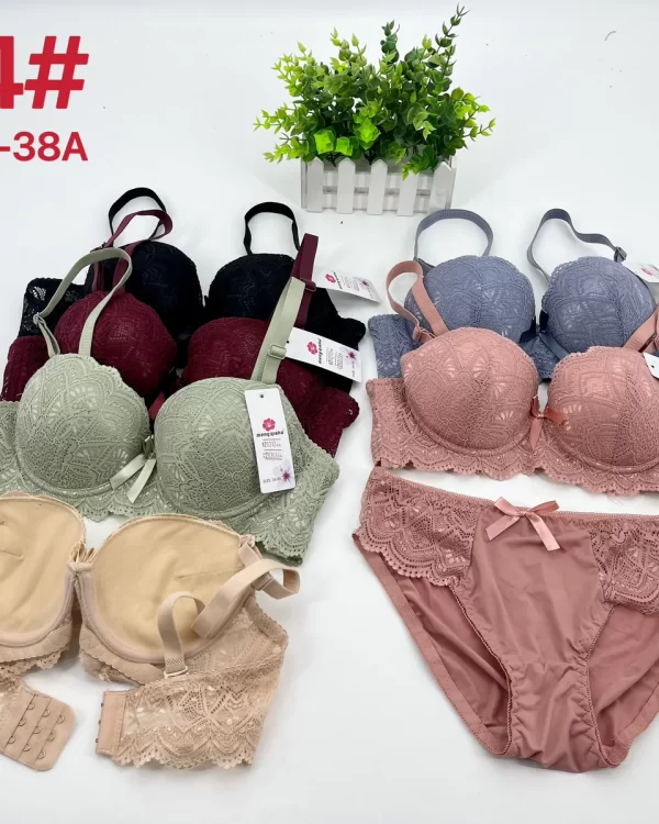 Wholesale Lace Trim Bra Set A Cup (804) - China lingerie manufacturer & supplier