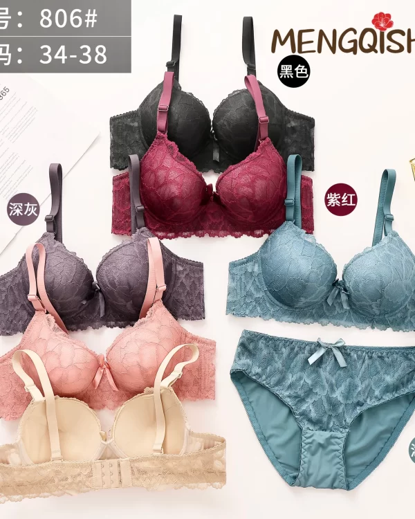Wholesale Lace Trim Bra Set A Cup (806) - China lingerie manufacturer & supplier