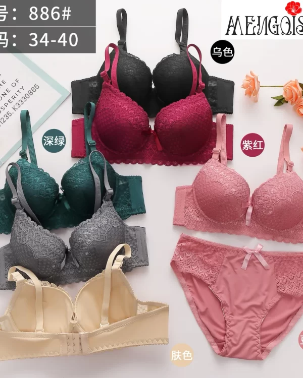 Wholesale Lace Trim Bra Set A Cup (886) - China lingerie manufacturer & supplier