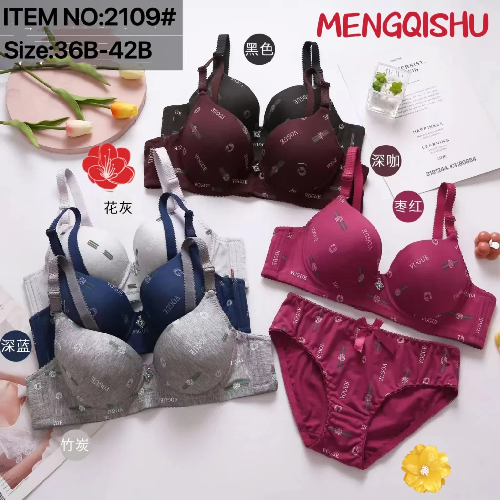 Wholesale Floral Print Bra Set B Cup (2109) - China lingerie manufacturer & supplier