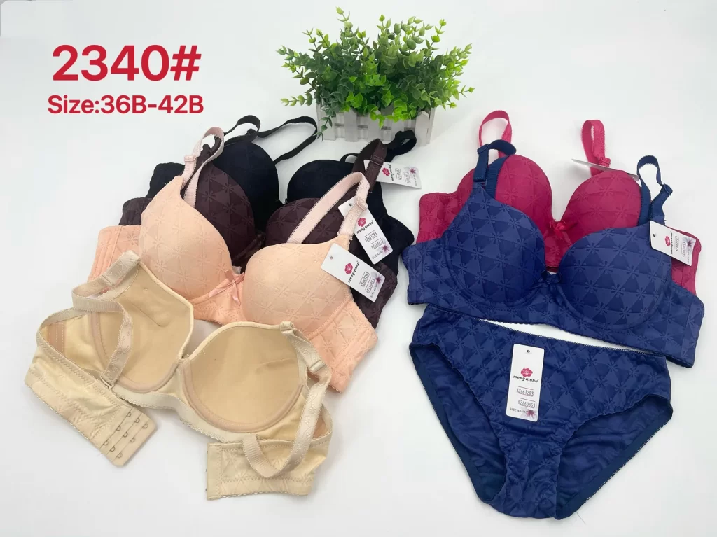 Wholesale Jacquard Bra Set B Cup (2340) - China lingerie manufacturer & supplier