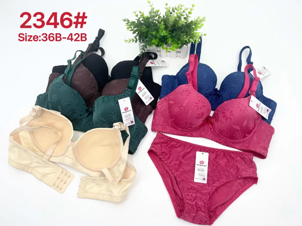 Wholesale Jacquard Bra Set B Cup (2346) - China lingerie manufacturer & supplier