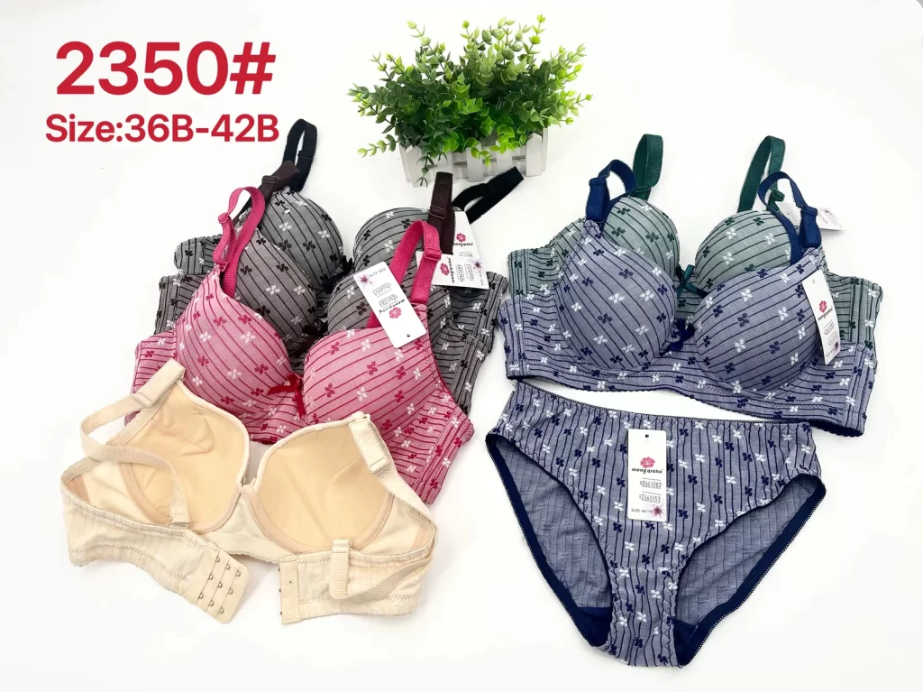 Wholesale Floral Print Bra Set B Cup (2350) - China lingerie manufacturer & supplier