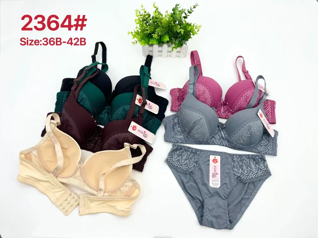 Wholesale Lace Trim Bra Set B Cup (2364) - China lingerie manufacturer & supplier