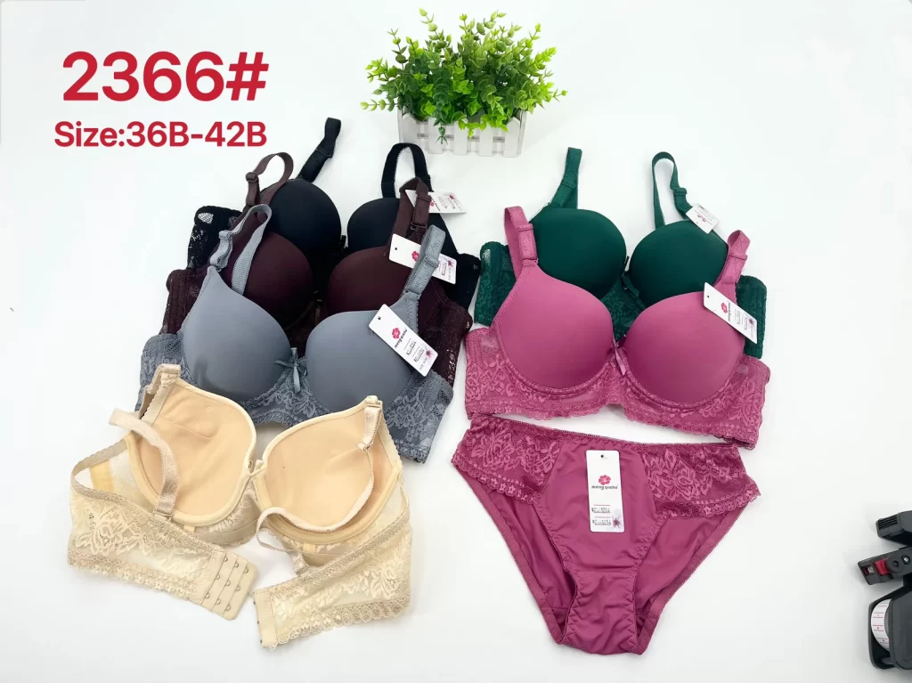 Wholesale Lace Trim Bra Set B Cup (2366) - China lingerie manufacturer & supplier