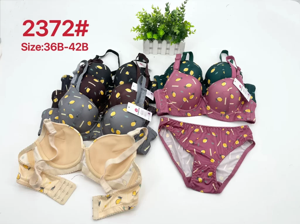 Wholesale Floral Print Bra Set B Cup (2372) - China lingerie manufacturer & supplier