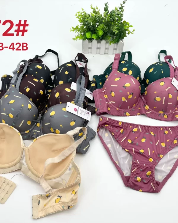Wholesale Floral Print Bra Set B Cup (2372) - China lingerie manufacturer & supplier