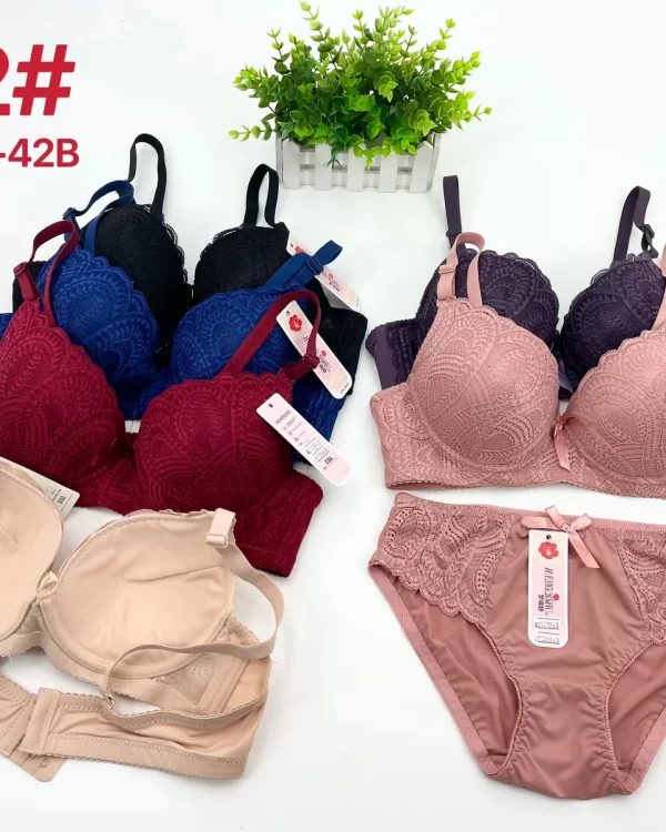 Wholesale Lace Trim Bra Set B Cup (332) - China lingerie manufacturer & supplier