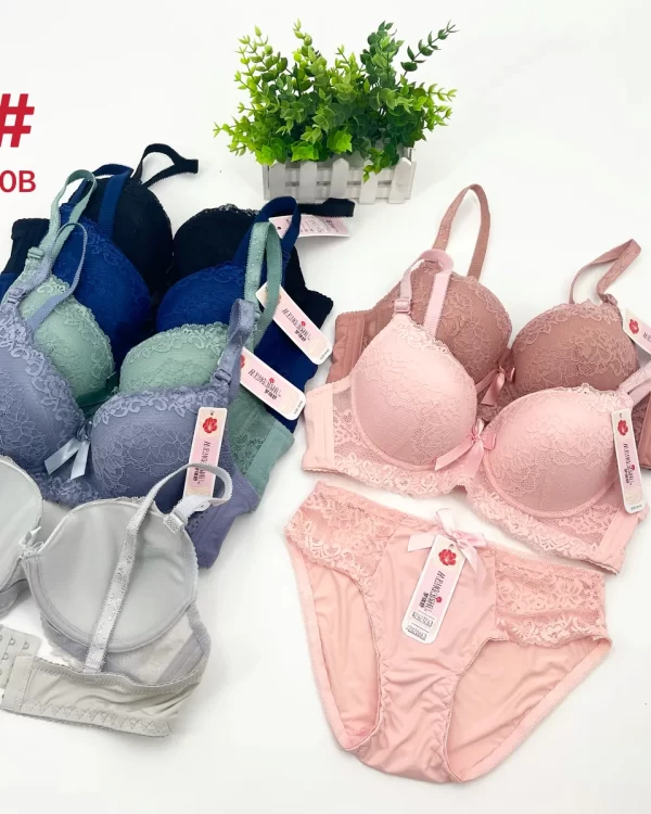 Wholesale Lace Trim Bra Set B Cup (458) - China lingerie manufacturer & supplier