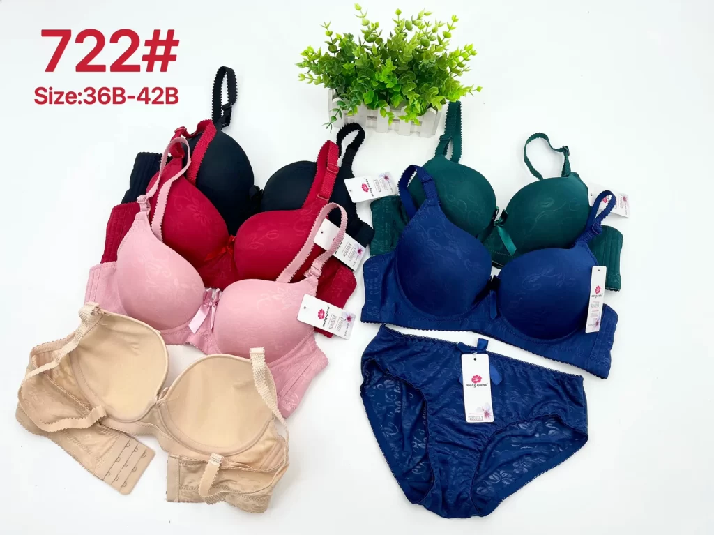 Wholesale Jacquard Bra Set B Cup (722) - China lingerie manufacturer & supplier