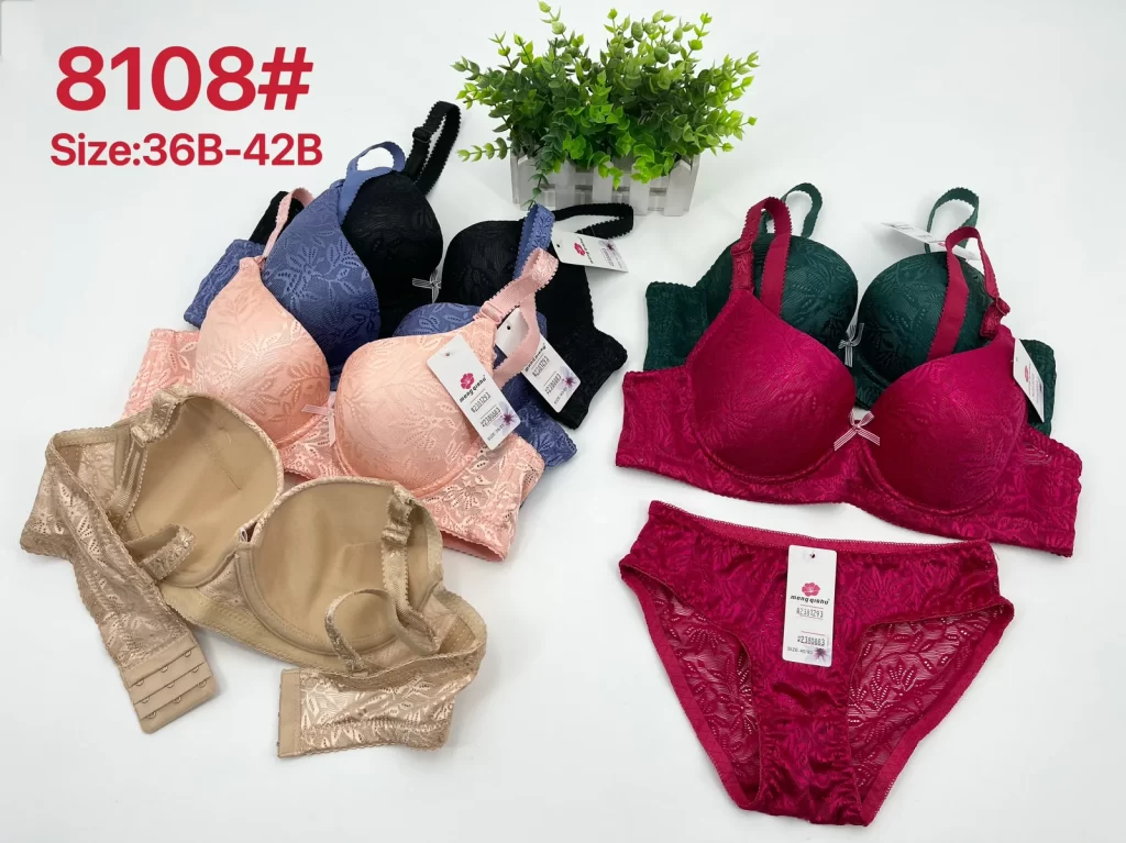 Wholesale Lace Trim Bra Set B Cup (8108) - China lingerie manufacturer & supplier