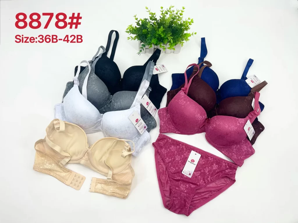 Wholesale Lace Trim Bra Set B Cup (8878) - China lingerie manufacturer & supplier