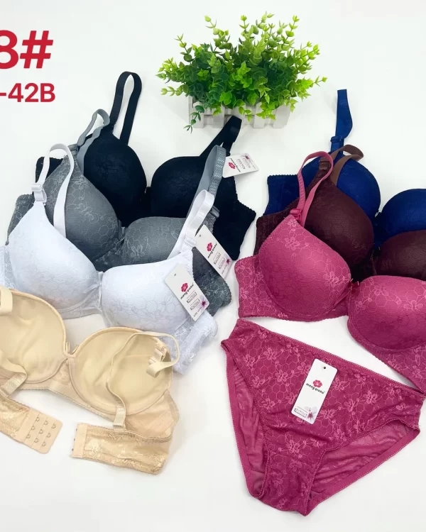 Wholesale Lace Trim Bra Set B Cup (8878) - China lingerie manufacturer & supplier