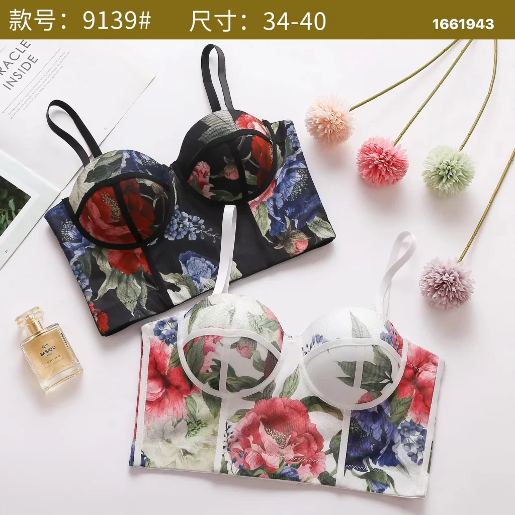 Wholesale Floral Print Bra (9139) - China lingerie manufacturer & supplier