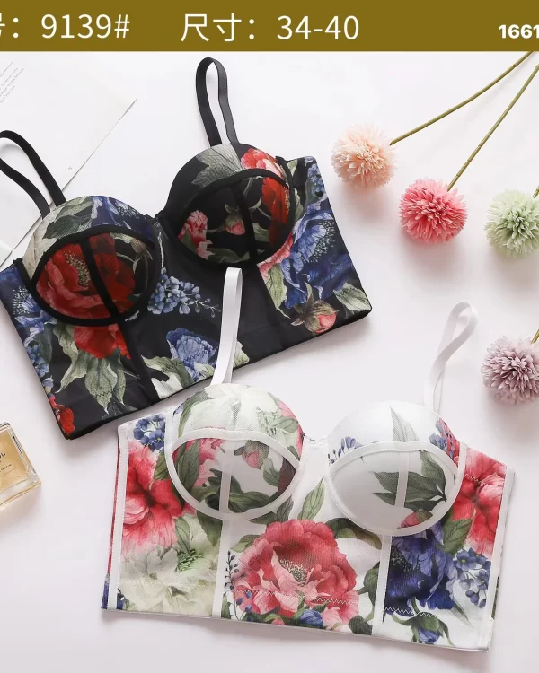 Wholesale Floral Print Bra (9139) - China lingerie manufacturer & supplier