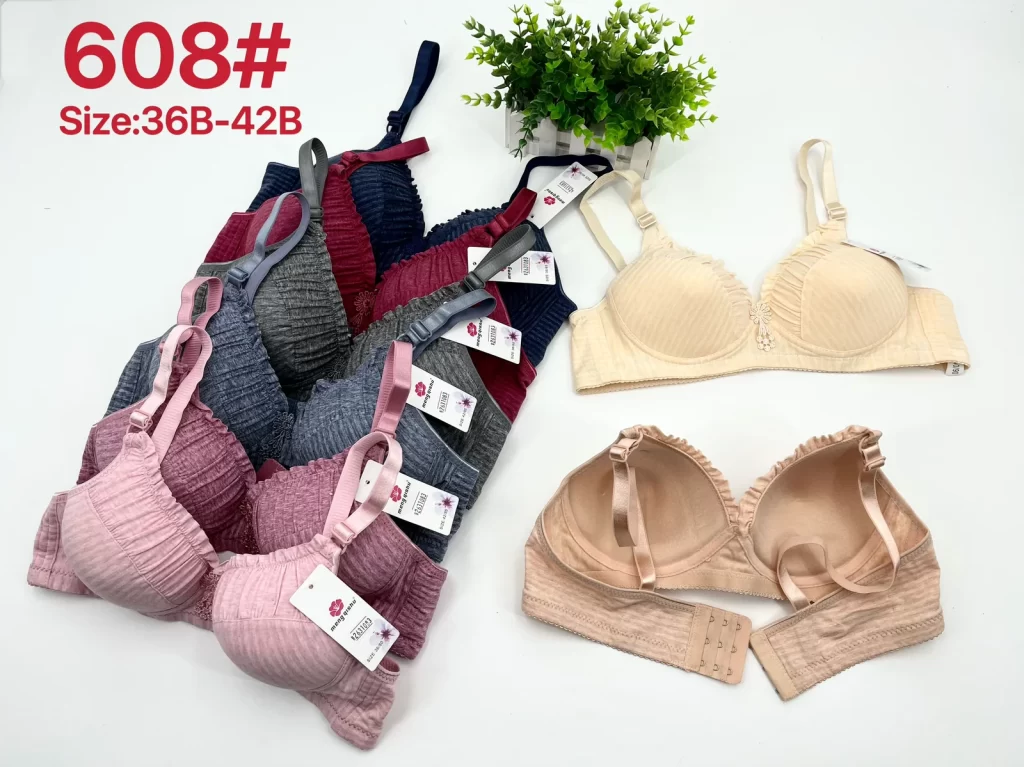 Wholesale Floral Print Striped Bra B Cup (608) - China lingerie manufacturer & supplier