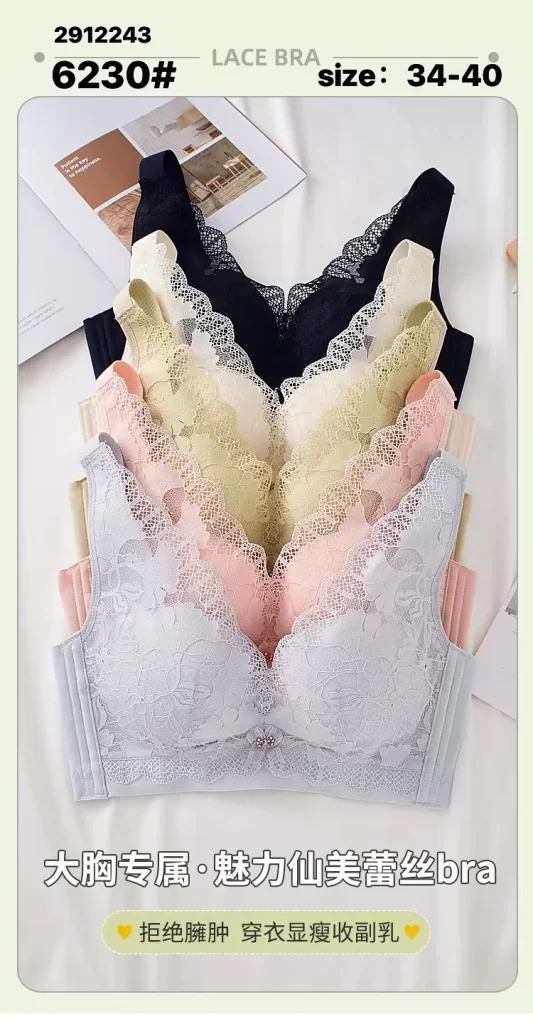 Wholesale Lace Trim Bra (6230) - China lingerie manufacturer & supplier