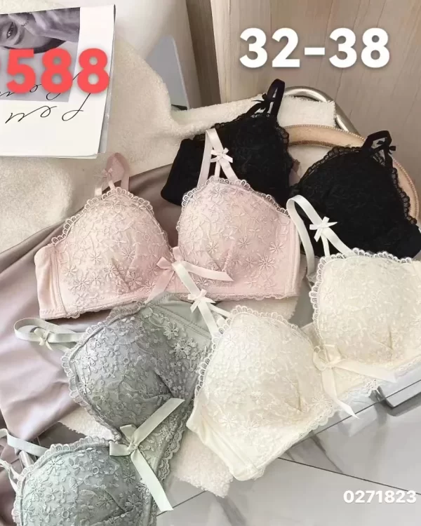 Wholesale Lace Trim Jacquard Bra (9588) - China lingerie manufacturer & supplier