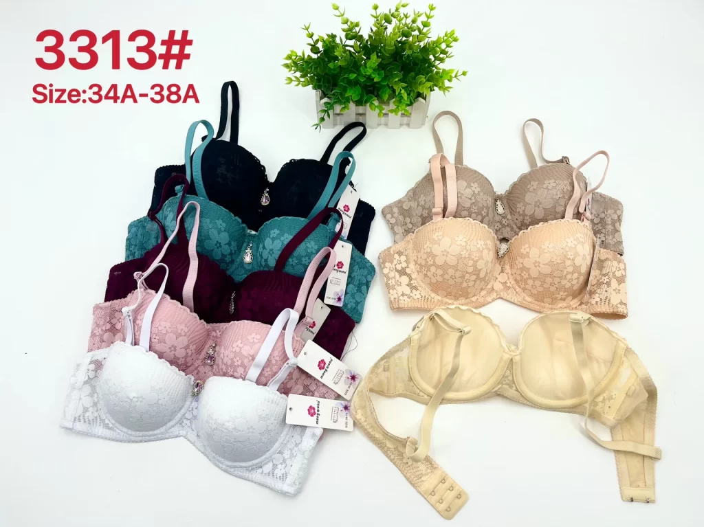 Wholesale Lace Trim Jacquard Bra A Cup (3313) - China lingerie manufacturer & supplier