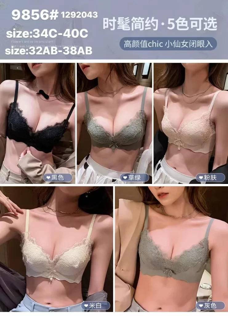 Wholesale Lace Trim Bra A Cup (9856) - China lingerie manufacturer & supplier