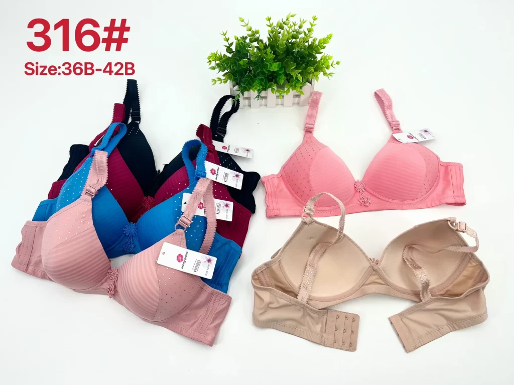 Wholesale Lace Trim Striped Bra B Cup (316) - China lingerie manufacturer & supplier