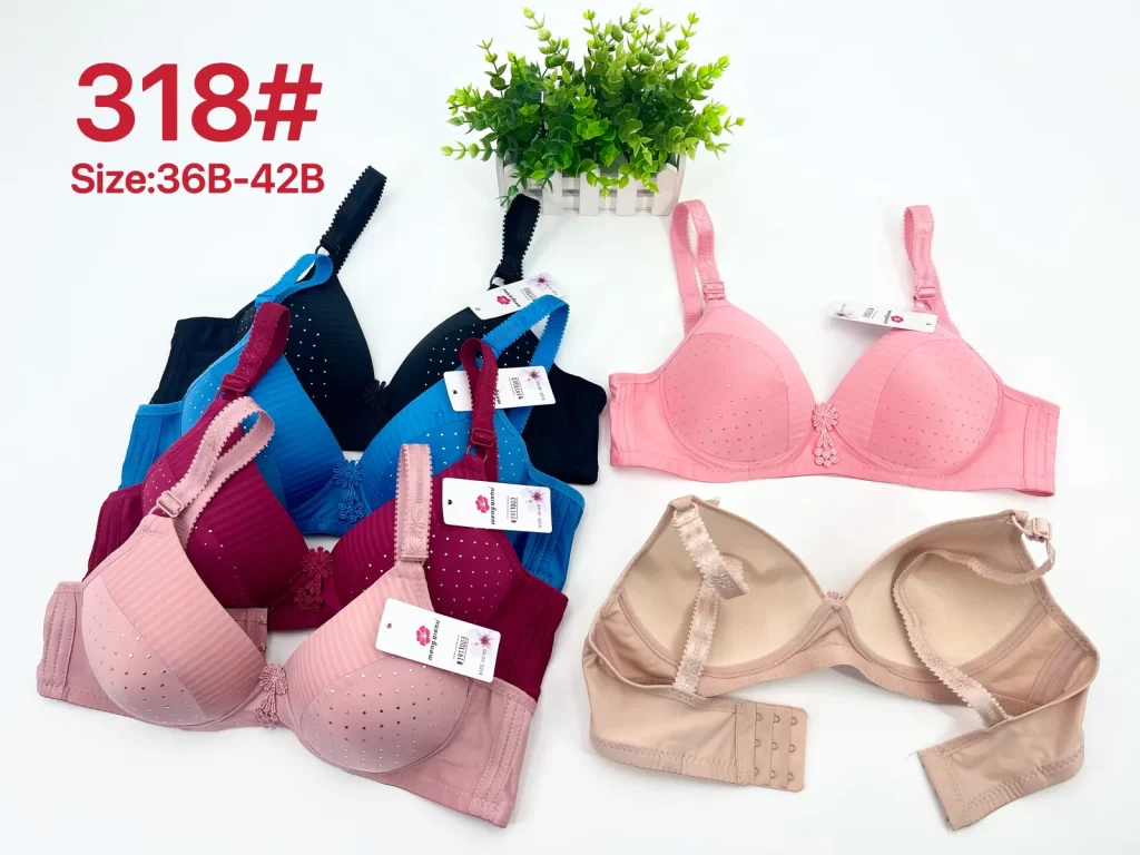 Wholesale Lace Trim Striped Bra B Cup (318) - China lingerie manufacturer & supplier