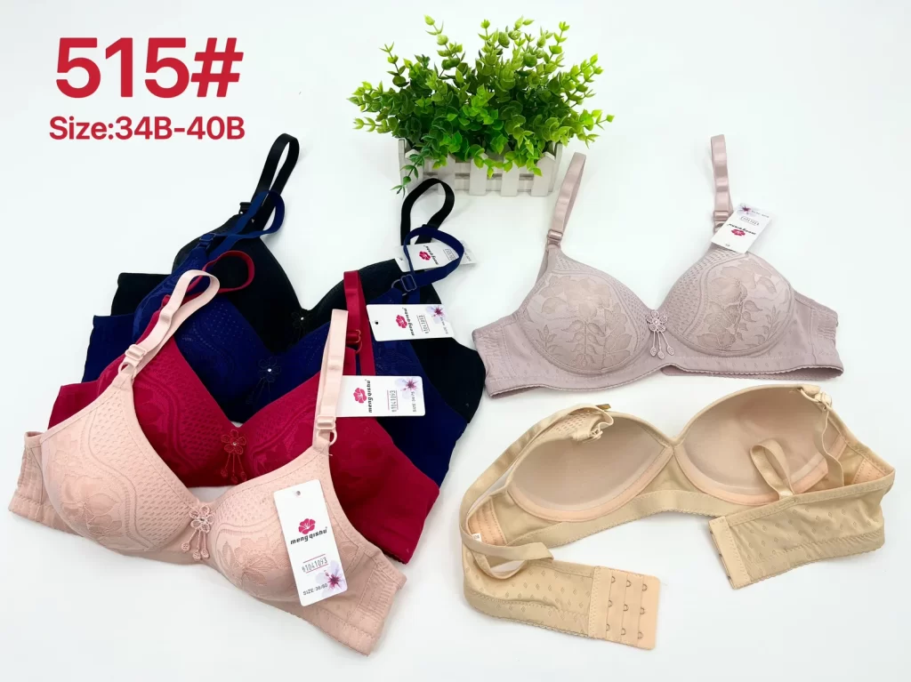 Wholesale Lace Trim Jacquard Bra B Cup (515) - China lingerie manufacturer & supplier