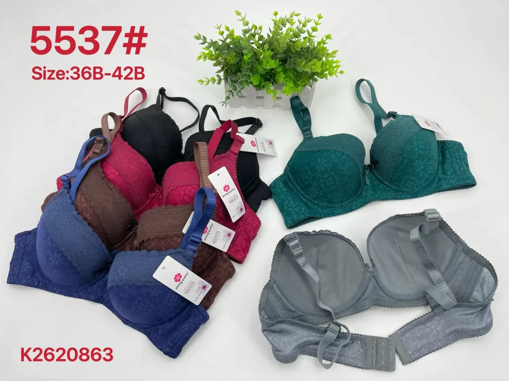 Wholesale Lace Trim Jacquard Bra B Cup (5537) - China lingerie manufacturer & supplier