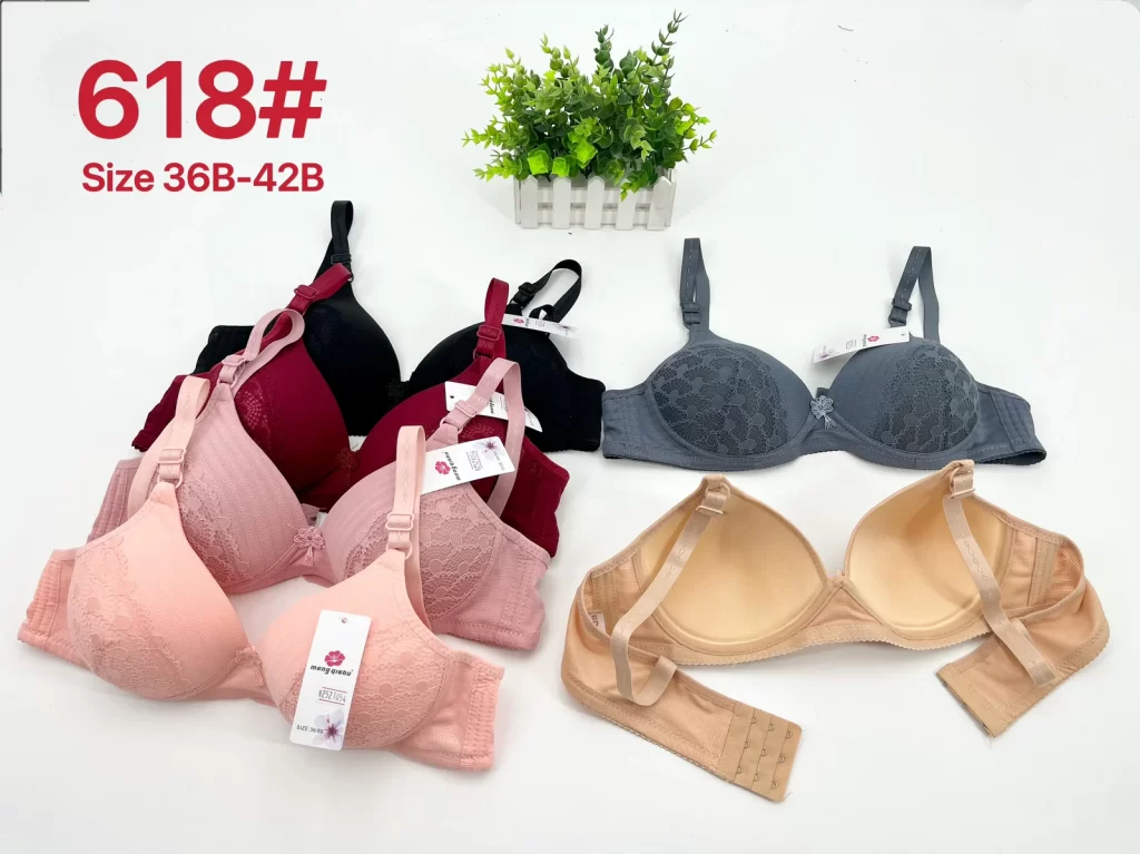 Wholesale Lace Trim Polka Dot Bra B Cup (618) - China lingerie manufacturer & supplier