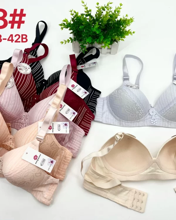 Wholesale Lace Trim Jacquard Bra B Cup (628) - China lingerie manufacturer & supplier
