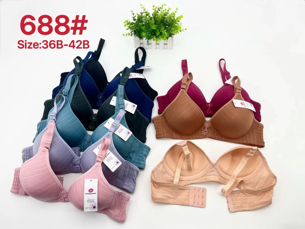 Wholesale Lace Trim Striped Bra B Cup (688) - China lingerie manufacturer & supplier