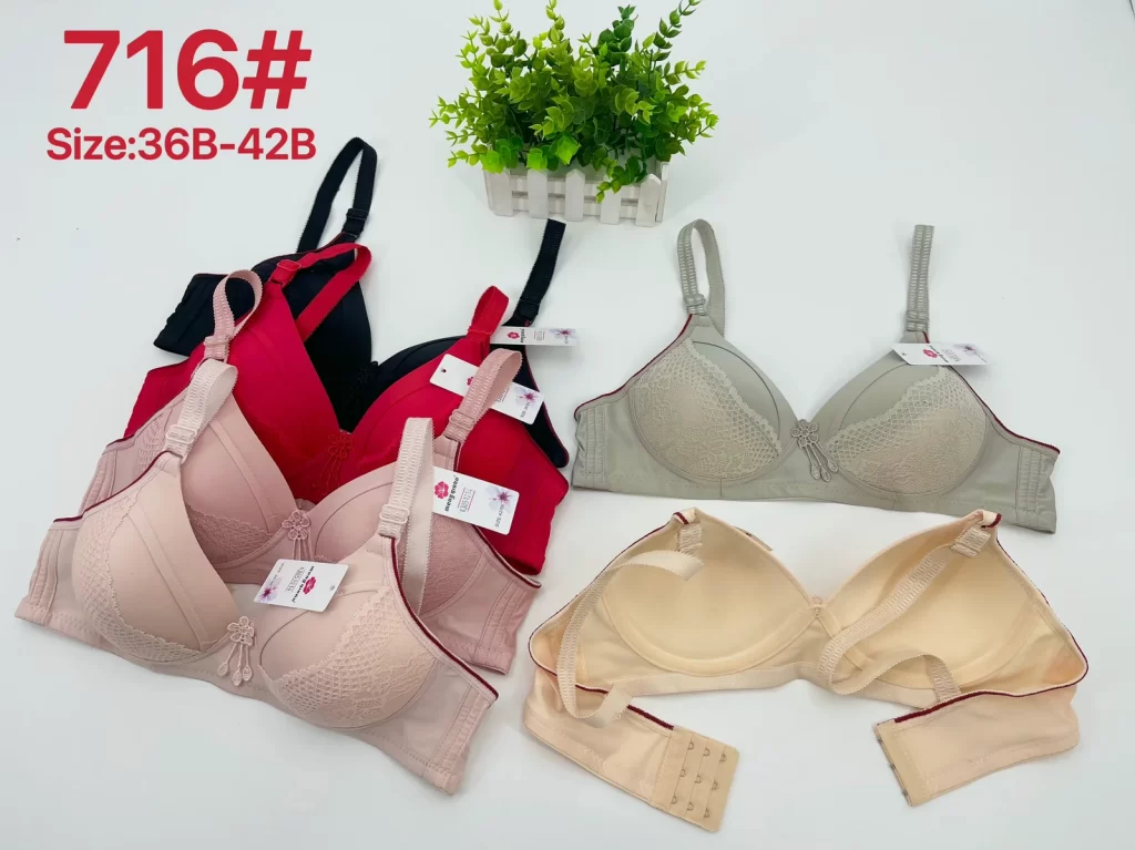 Wholesale Lace Trim Bra B Cup (716) - China lingerie manufacturer & supplier