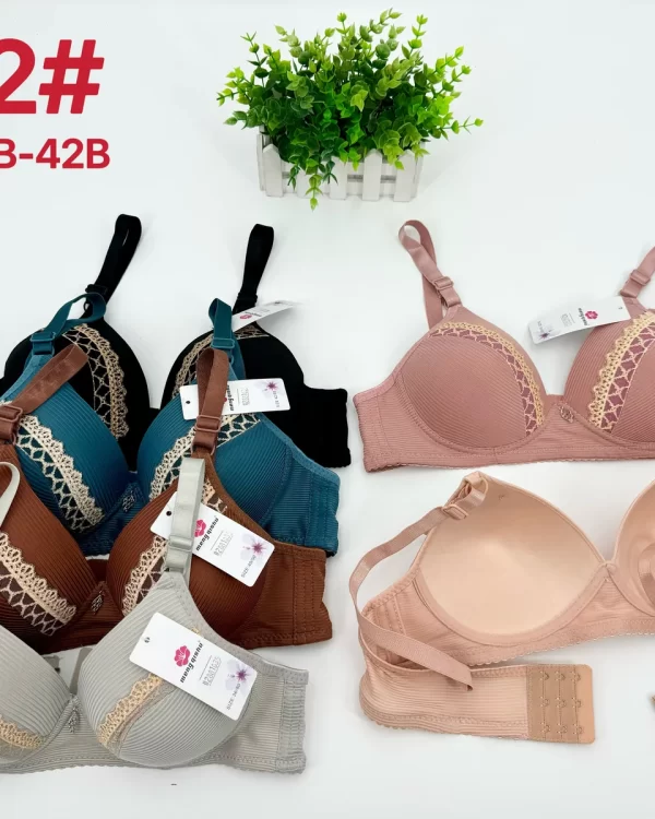 Wholesale Lace Trim Striped Bra B Cup (722) - China lingerie manufacturer & supplier